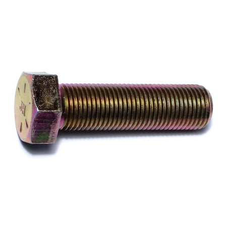 

9/16 -18 x 2 Zinc Plated Grade 8 Steel Fine Thread Hex Cap Screws (6 pcs.)