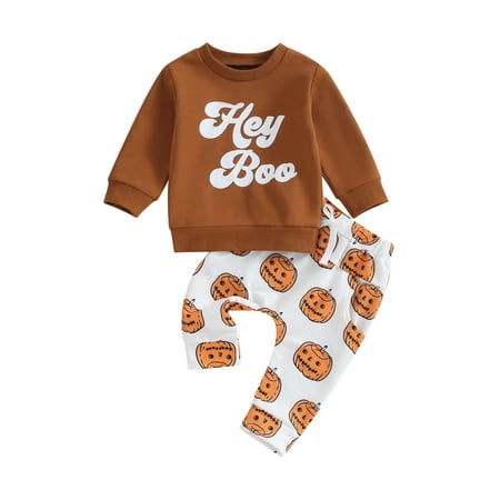 

Emmababy Cute Baby Boys Girls Halloween Sweatshirt + Pumpkin Pants Outfit