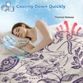 thumbnail image 3 of Purple Spring Floral Cooling Blanket, Lightweight Breathable Summer Throw Blanket with Double Sided Cold Effect, Summer Botanical Farmhouse Picnic Beach Blankets Bed Sheet for Hot Sleepers 30"x40", 3 of 8