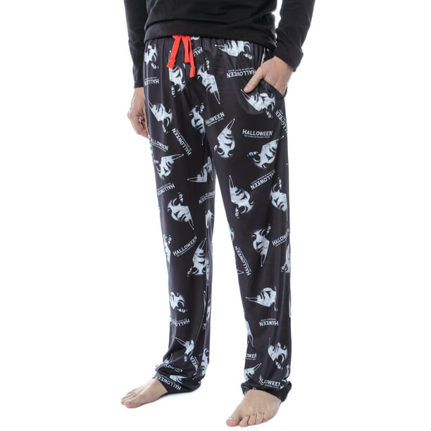 Halloween Michael Myers Men's Horror Film Allover Pattern Pajama Pants ...