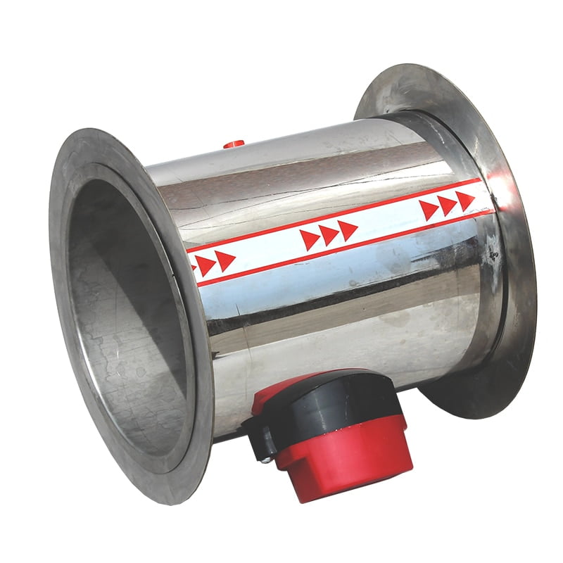 Stainless steel electric damper OD51mm400mm switch type electronic damper actuator electric air