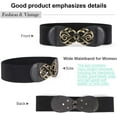 thumbnail image 4 of Women Stretchy Belts for Dresses Vintage Elastic Wide Waist Belts, 4 of 7
