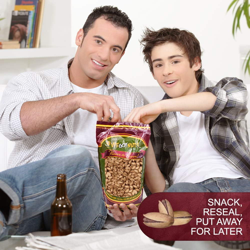 We Got Nuts Turkish Pistachios Whole Salted Nuts in Shell, Kosher, 5 lb, 80 oz, Resealable Pouch