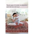 thumbnail image 3 of Nosy Be Red Oriental Polyester Digital Print Decorative Area Rug, 3 of 9