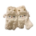thumbnail image 3 of Guantes de invierno para mujer, cómodos guantes de felpa para correr, viajar y hacer compras. Blanco, 3 of 9