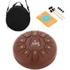 Glarry 10 inch 11-tone Steel Tongue Drum Handpan Drum Empty Drum with Travel Bag
