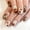 Orange, variant on Miwamany 24Pcs Halloween Goth Press on Nails Medium Stiletto Almond Fake Nails Red Halloween Acrylic False Nails Full Cover Reusable Stick on Nails for Women Girls