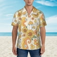 thumbnail image 4 of Fotbe Groovy Hippie Flower Mushrooms Hawaiian Shirt For Men Unisex Summer Beach Casual Short Sleeve Cotton Linen Button Down Shirts-Xx-Large, 4 of 9
