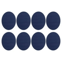 Uxcell Oval Iron-on Patches Elbow Knee Velvet Patches Kit for Pants Shirts Jackets Sapphire Blue 8 Pack