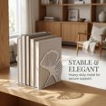 thumbnail image 3 of REGALWOVEN Decorative Metal Bookends, Leaf Design Book Ends for Shelves, Non-Skid Botanical Book Stopper for Home Office, 2Pcs White 4.9"L x 4.9"W x 4.9"H, 3 of 6