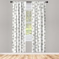 thumbnail image 2 of Ambesonne Floral 4-Panel Curtains, Rose Flower Bouquet Motif, 56"x63", Reseda Green and Blush, 2 of 4