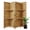 Wood Color, variant on Room Divider with Shelves Folding Privacy Screen, Freestanding Wood Partition Wall for Home Office Bedroom No Assembly Required