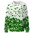 thumbnail image 4 of Leesechin Womens Tops St. Patrick's Day Printed Long Sleeve Blouse Round Neck Pullover Sweatershirt, 4 of 5