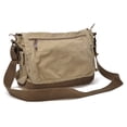 thumbnail image 3 of Gootium Canvas Messenger Bag Vintage Shoulder Bag Cross Body Men's Satchel, Khaki, 3 of 5