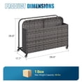thumbnail image 7 of Sunmthink Outdoor Poolside Storage Cart with Wheels, 2-Tier Wicker Towel & Toy Organizer for Pool, Gray, 7 of 7