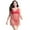 Red, variant on Women Lace Babydoll V-neck Chemise Sleepwear Sexy Open Back Lingerie Black S