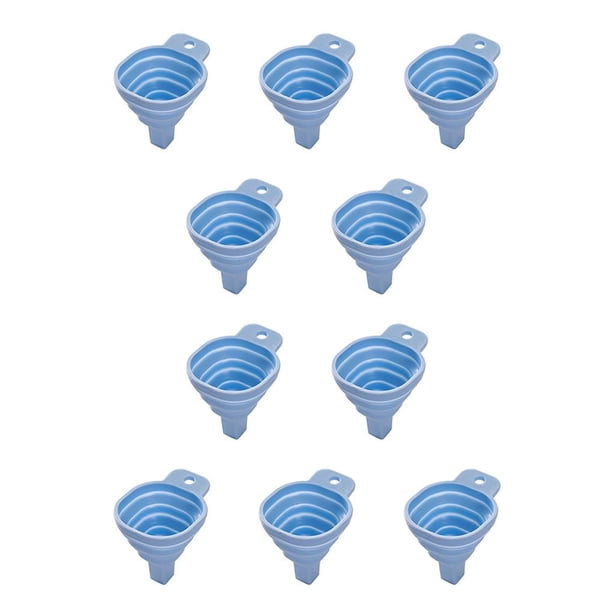 Billuyoard Embudo de cocina Hogar Cocinas Gadget Sub Paquete Herramienta Mini SizeCone Líquido Tolva Aceite Cerveza Miel Embudos Azul Azul 10Conjunto