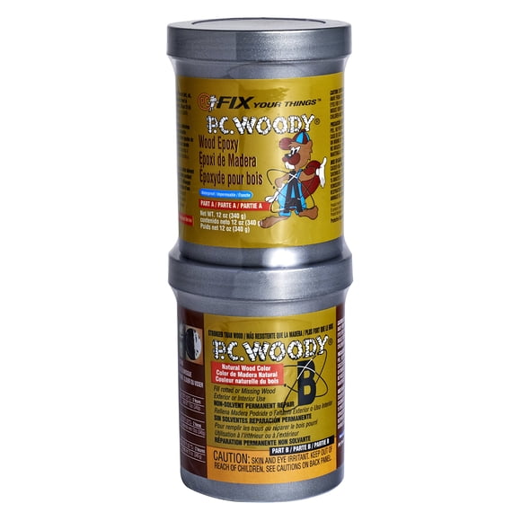 Pasta epoxi reparadora de madera para PC Products PC-Woody 350 ml, dos partes