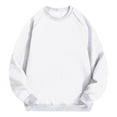 thumbnail image 3 of Men's Lined Crewneck Sweatshirt Raglan Sleeve Relaxed Fit Solid Color Pullover Top For Athletic Casual Streetwear Oversized Pullover Long Sleeve Crewneck Casual Tops, 3 of 4