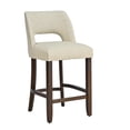 thumbnail image 4 of Vknow Furniture Modern Curved Back 6-Piece Counter Height Bar Stools, Upholstered Kitchen Bar Stools with Footrest for Kitchen Island and Dining Room,Beige, 4 of 8