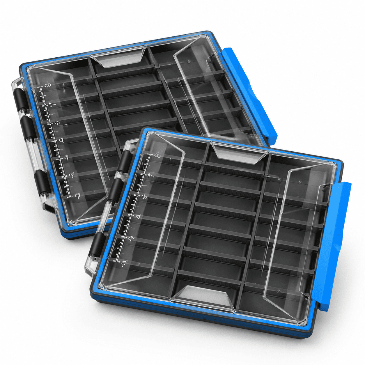3600 2-Pack Waterproof Fishing Tackle Organizer Boxes with Removable Dividers