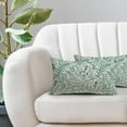 thumbnail image 5 of Teal Floral Pillow Covers 12x20 Set of 2 Botanical Print Vintage Spring Flower Plant Cream Rectangle Decorative Lumbar Throw Pillow Cases Outdoor Farmhouse Decor for Sofa Couch Bed, 5 of 6