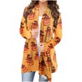 thumbnail image 1 of Honganda Women Halloween Printed Pattern Cardigan, Long Sleeve Loose Coat, 1 of 7