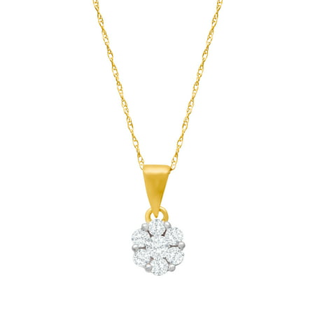 1/2 ct Diamond Pendant Necklace in 10kt Gold