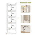 thumbnail image 3 of Cyxphion B8 Wall Mounted Metal Bookcase, 6-Tier Mesh Storage Shelf Organizer, Heavy Duty Steel Wall Bookshelf for Home Office, Living Room, Study, White, 3 of 9