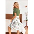 thumbnail image 5 of Ekouaer Nursing Dress Patchwork Knee Length Dress, 5 of 6