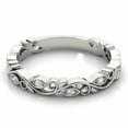 thumbnail image 2 of Floral Cluster Diamond Engagement Ring, Antique Eternity Diamond Ring, Delicate Dailywear Ring, 14K White Gold Plated, 1.5 Ct Simulated Diamond, Anniversary Gift Ring For Wife, 2 of 3