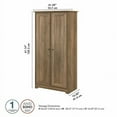 thumbnail image 4 of Home Square 2 Piece Tall Wood Storage Cabinet with Doors Set in Reclaimed Pine, 4 of 8