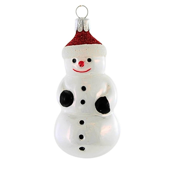 Golden Bell Collection CARROT NOSE SNOWMAN Ornament Czech Christmas Frosty Sn237