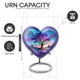 thumbnail image 2 of Yatskia Purple Lavender Grass with Tree Large Memorial Urns for Human Ashes Adult Mother and Father, Mini Funeral Urn for Ashes Adult, (Heart 8 Inch and 3 Inch), 2 of 8