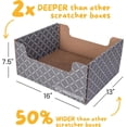 thumbnail image 2 of Hide & Scratch: Extra-Large Heavy Duty Cardboard Cat Scratcher and Lounger Box with Refillable Scratch Pad (Dark Grey Diamond 4PC), 2 of 7