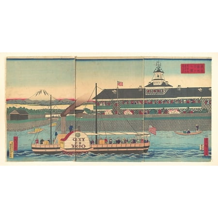 The Tsukiji Hotel in Tokyo (Tokyo Tsukiji hoteru kan) Poster Print by Utagawa Hiroshige III (Japanese 1843  “1894) (18 x