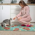 thumbnail image 3 of Pioneer Flower Floral Print Pattern Kitchen Rugs Sets Of 2,Anti Fatigue Kitchen Mat Rugs Non Slip Washable,Decorative Kitchen Floor Mats for Kitchen,Sink,Laundry,17"x30"+17"x47", 3 of 7