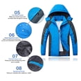 thumbnail image 4 of Chaqueta de hombre Lixada, impermeable, de invierno, para exteriores, cortavientos, polar, para esquí, 4 of 8