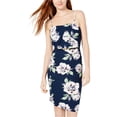 thumbnail image 1 of Crave Fame Womens Floral Bodycon Dress, Blue, XX-Small, 1 of 1
