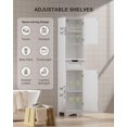 thumbnail image 5 of Tall Bathroom Cabinet with Adjustable Shelves - Stylish White Storage Cabinet with Doors, Perfect for Bathroom, Kitchen, or Living Room, 5 of 7