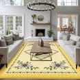 thumbnail image 3 of Sunflower Butterfly Area Rugs 5x7 ft Vintage Daisy Flower Yellow Border Washable Rug Non Slip Indoor Carpet Absorbent Floor Mat for Living Room Bedroom Dining Room, 3 of 9