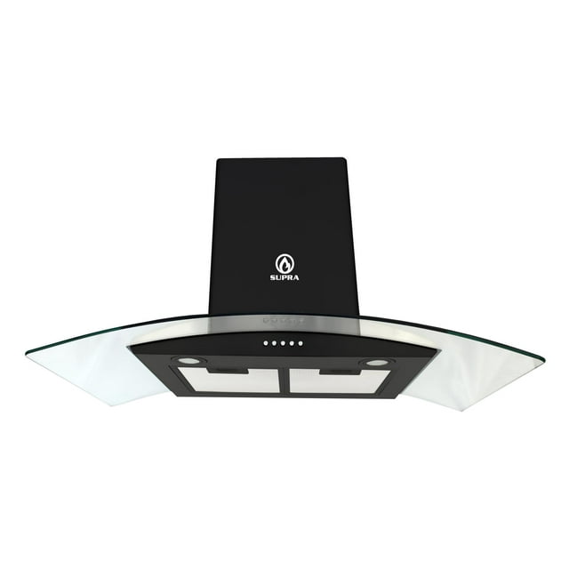Campana de pared SUPRA CC-90-BLACK 90 cm negro