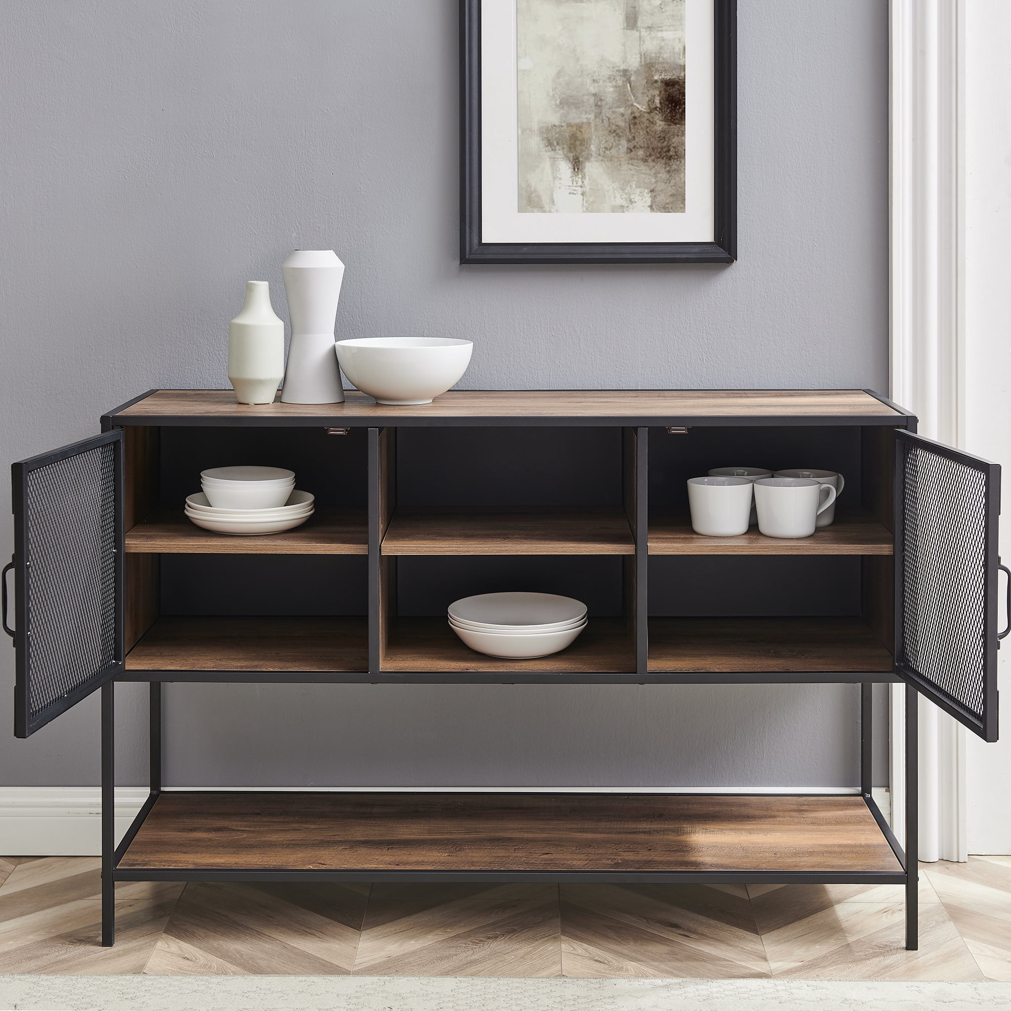 Yuma Reclaimed Barnwood 2 Door Riveted Buffet by River Street Designs