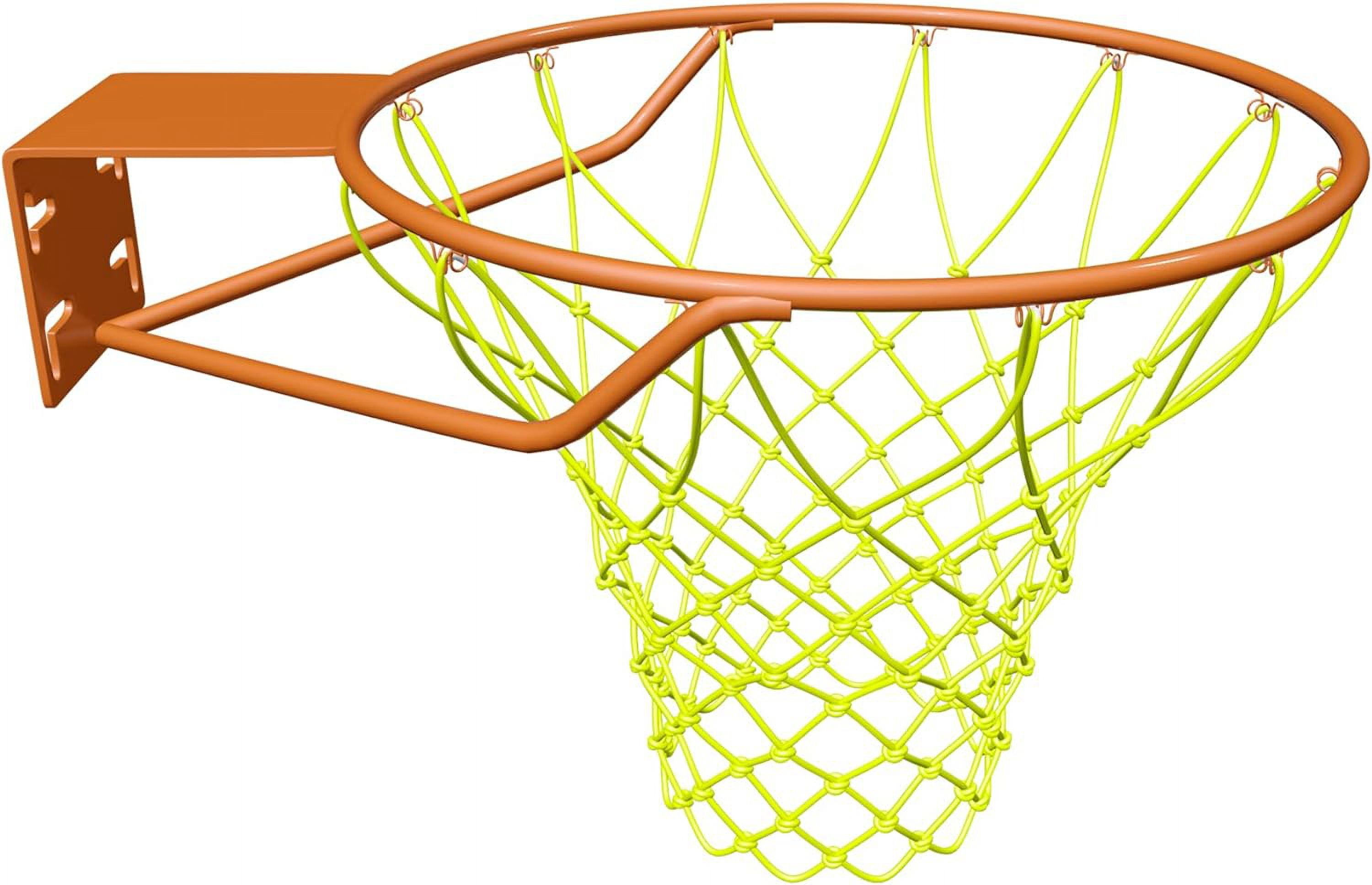 THUNDERBAY 18 inch Standard Simple Basketball Rim for Replacement or Garage Mount with All Weather Net