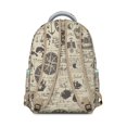 thumbnail image 2 of Ocean Voyage Student Backpack Waterproof Durable Composite Oxford Cloth with Sail, Rudder, and Helm Print, Adjustable Straps, Large Capacity for Beach, School, and Daily Use, 2 of 6