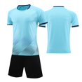 thumbnail image 2 of Custom Football Kit Set for Adult and Child, Name Number Team Logo DIY Family Match Personalized Jersey Shirt Shorts Set, Dad and Son Matching Outfits Light Blue L, 2 of 6