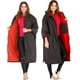 thumbnail image 1 of Advancent Chaqueta cálida Abrigo Mujer Mantener caliente Absorbente del sudor Traje de secado rápido Manga Toallas grandes Cambio de Traje de baño Negro+Rojo, 1 of 6