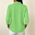 thumbnail image 4 of Qwertyu Womens Polo Shirts Short Sleeve Collared Uniform Tshirts Shirts for Women Business Casual Golf Polo Shirts Green 2XL, 4 of 4