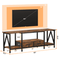 thumbnail image 4 of Behost TV Stand for 75 Inch, Dresser TV Stand with 2 Large Dresser Drawers, Entertainment Center with 3 Open Storage Shelf, Rustic Brown, Large, 4 of 7