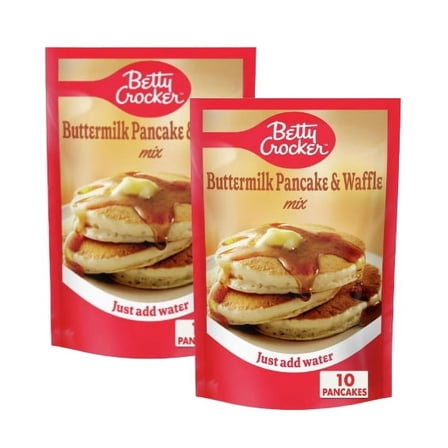(2 pack) Betty Crocker Buttermilk Pancake and Waffle Mix, 6.75 oz.